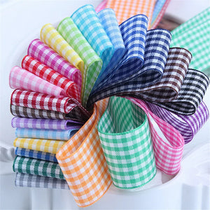 5 Yard / Polyester Plaid Decorative Ribbon Tape - Classic Modern Fabrics