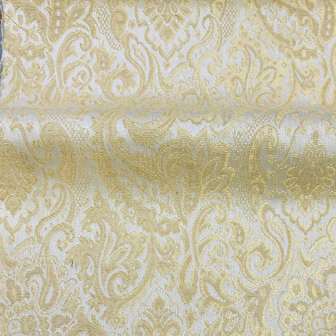 PALERMO Gold Brown Gold Floral Damask Brocade Jacquard Fabric