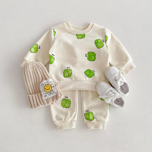 Apple Print Jogger Set - August + Willow