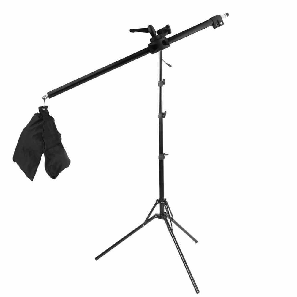 78-141CM Photo Studio Boom Arm Top Light Stand With Weight Bag Kit Photo Studio Accessories Extension Rod