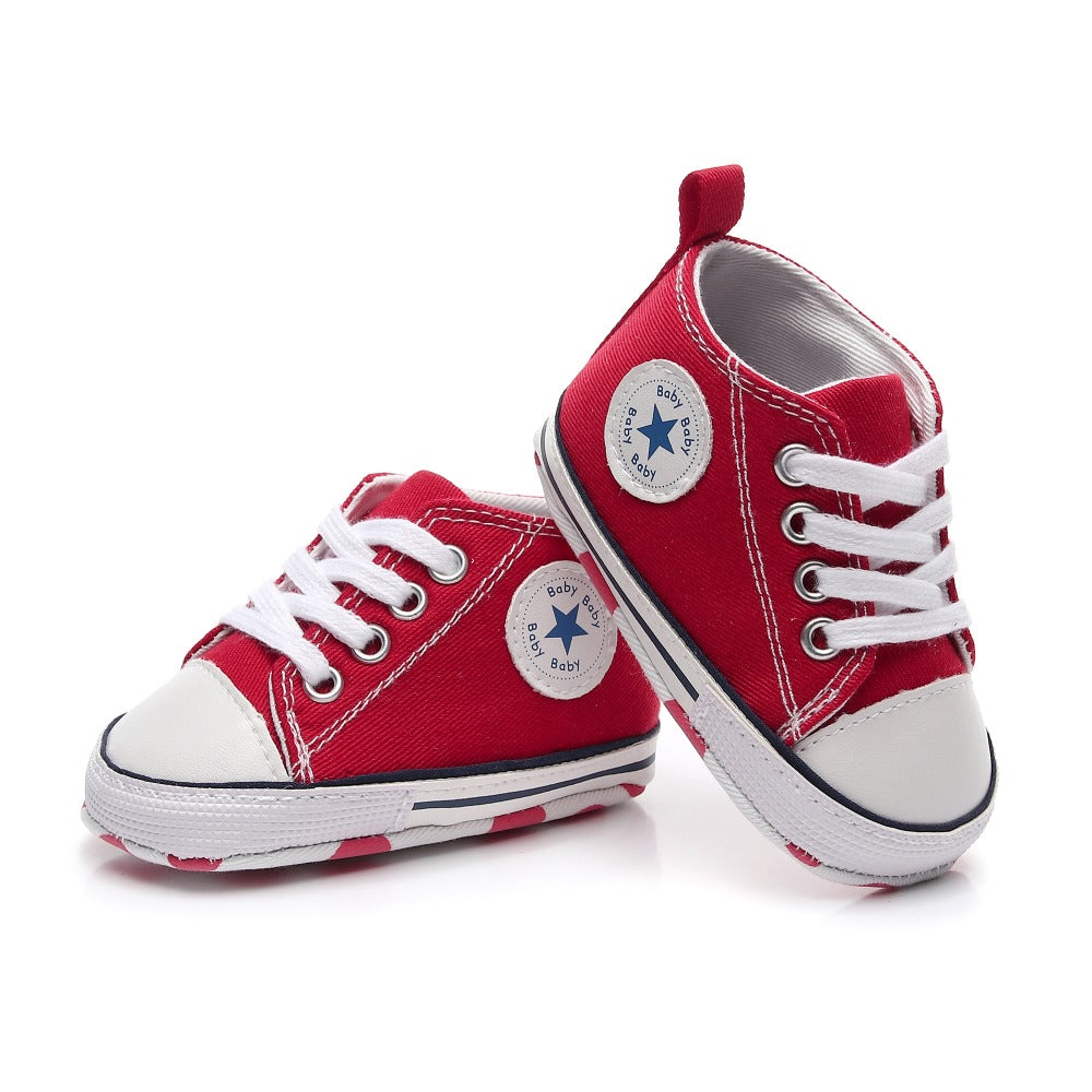 baby red converse shoes