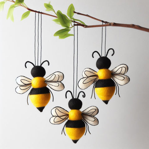 felt honey bees