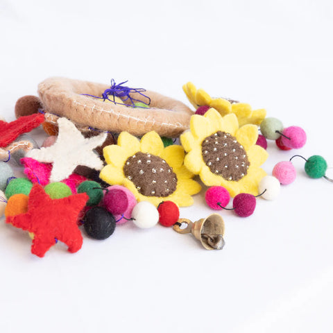 Felt Flowers Garland