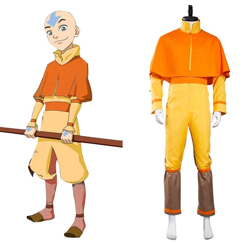 Avatar The Last Airbender Avatar Aang Cosplay Kostüm Jumpsuit Halloween ...