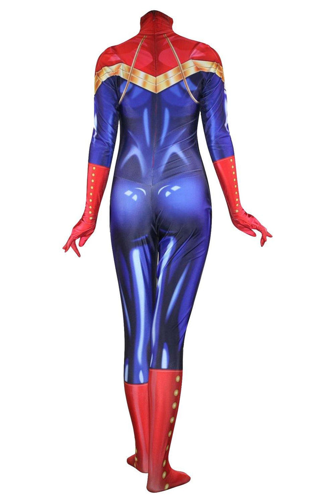 Captain Marvel Superhero Carol Danvers Jumpsuit Cosplay ...