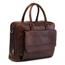 Men's Leather Bag - Calibre Essen Leather Briefcase