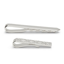 Men's Tie Pin - Calibre Chrome Tie Bar Set 