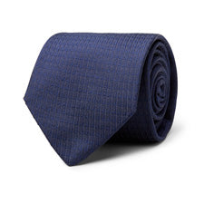 Men's Ties - Calibre Textured Regular Tie Navy