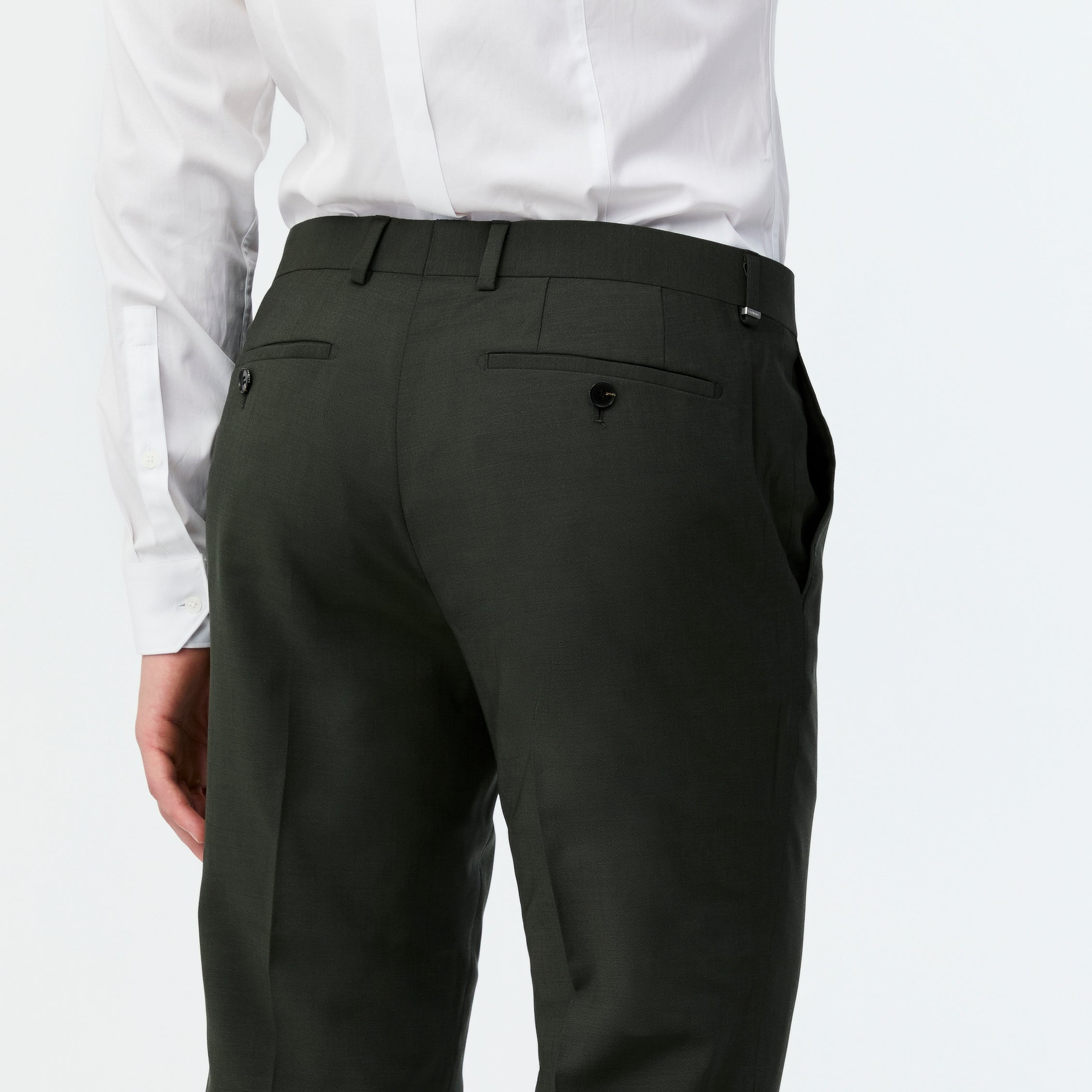 Slim-Fit Wool Suit Pants Black - Calibre Menswear