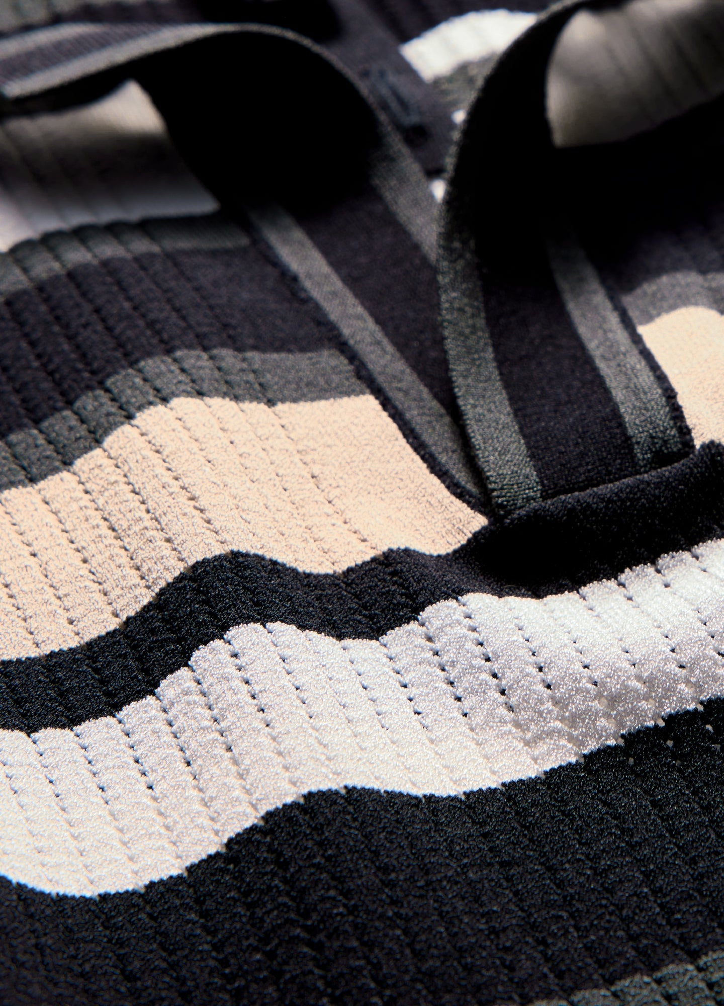 Tech Knitted Polo Black - Calibre Menswear