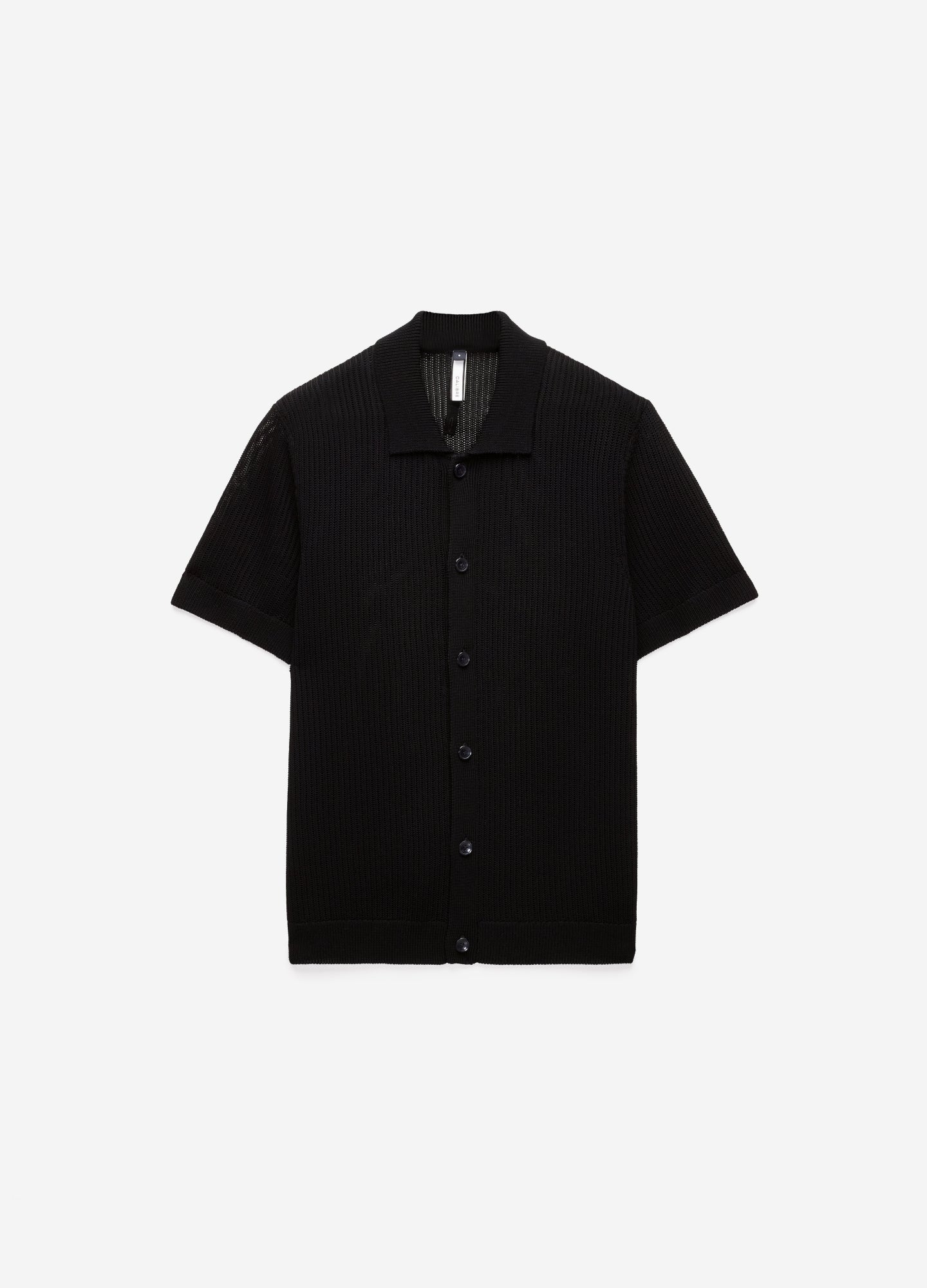 Tech Knitted Polo Black - Calibre Menswear