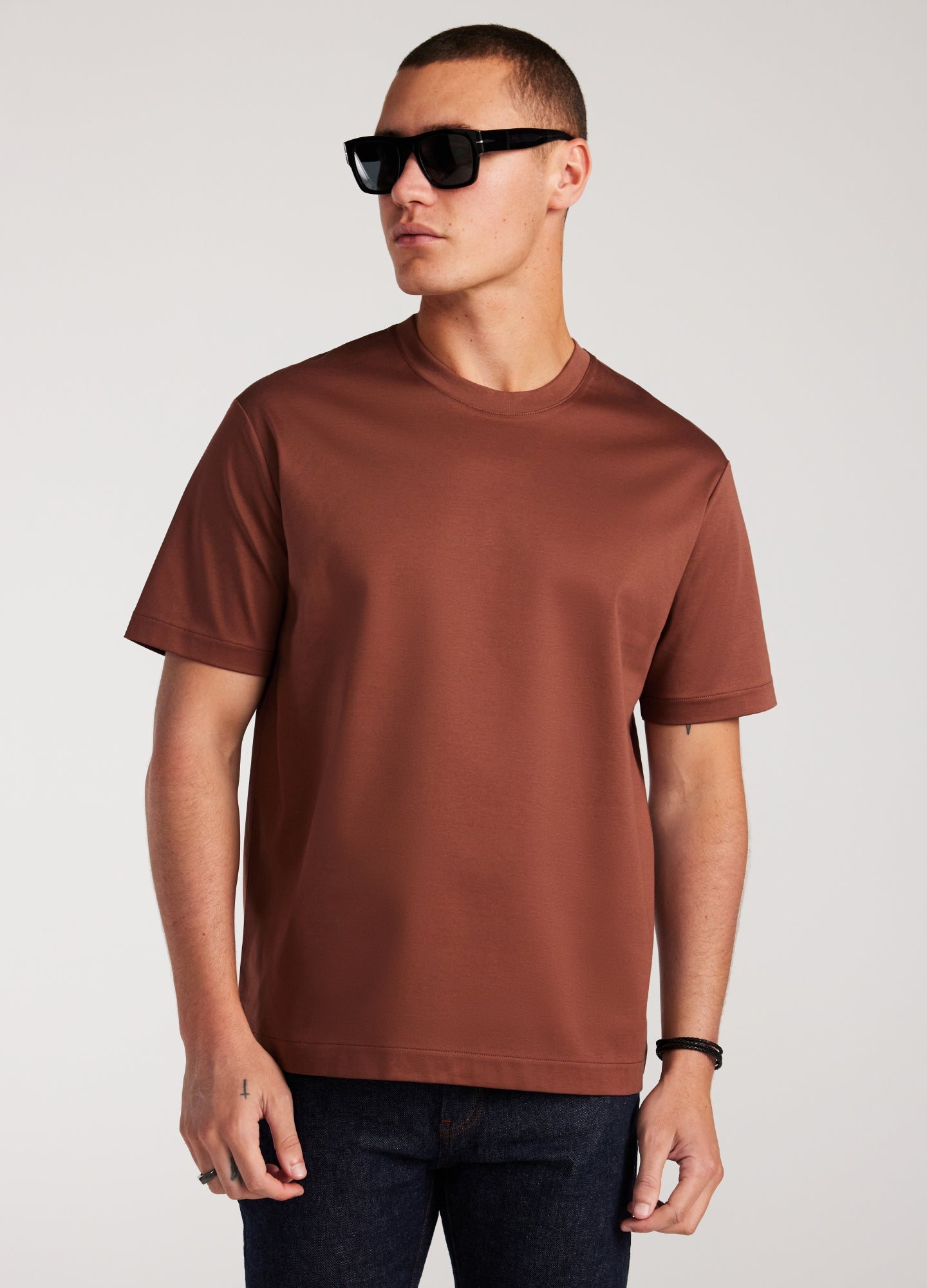 Relaxed Fit Crew Neck T-shirt Copper - Calibre Menswear