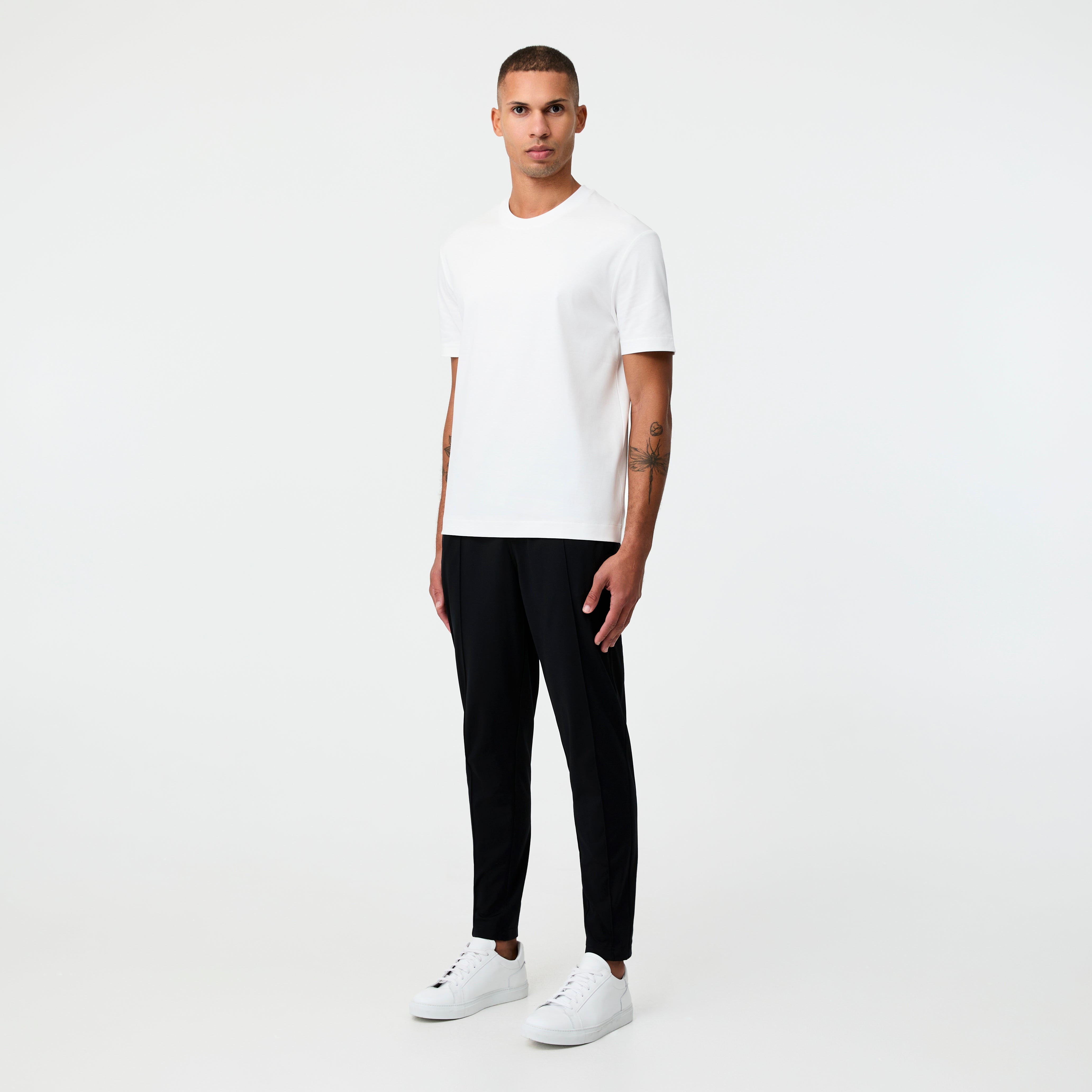 Does a white shirt and black pants match? - Quora