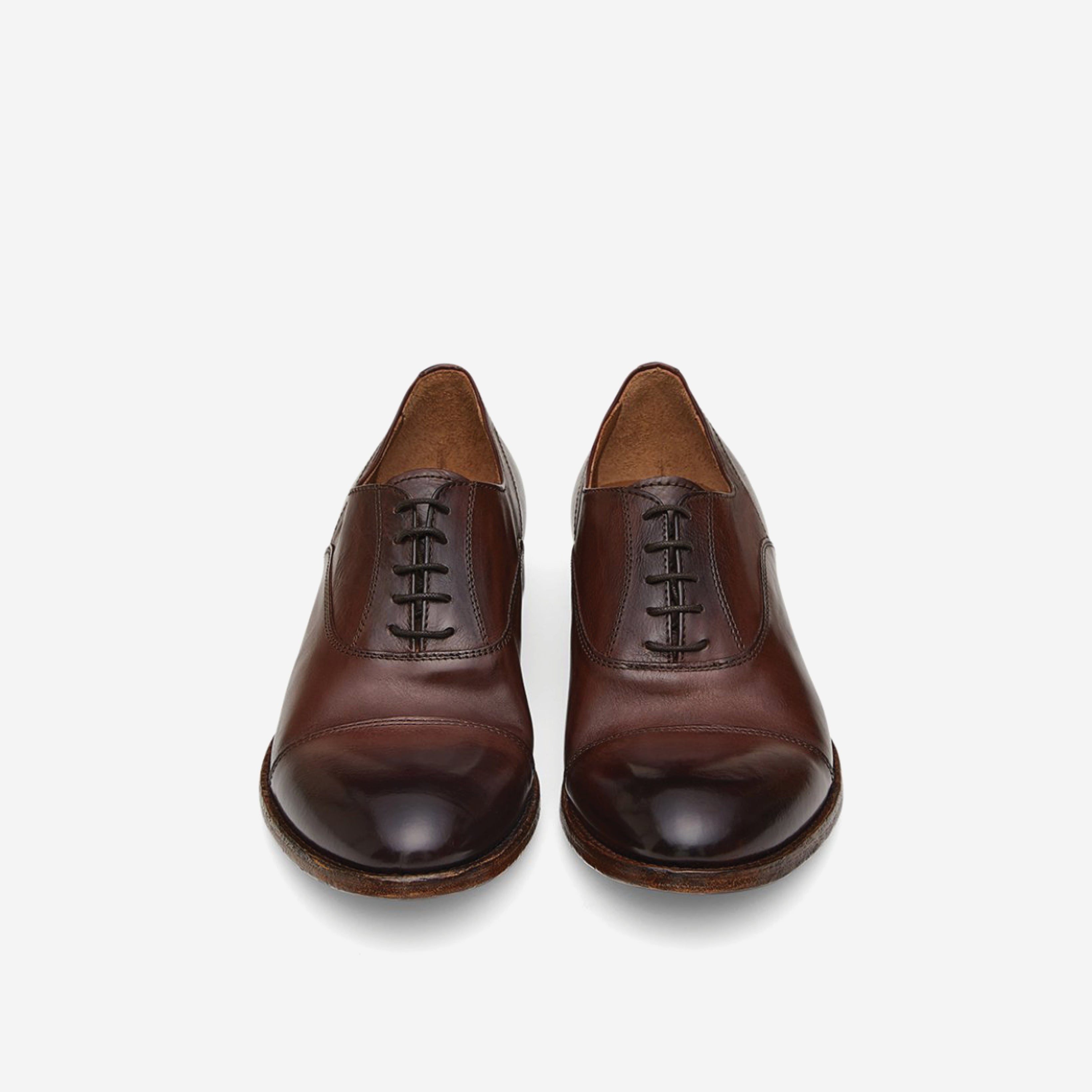 Vintage Leather Oxford Shoes Bronze - Calibre Menswear