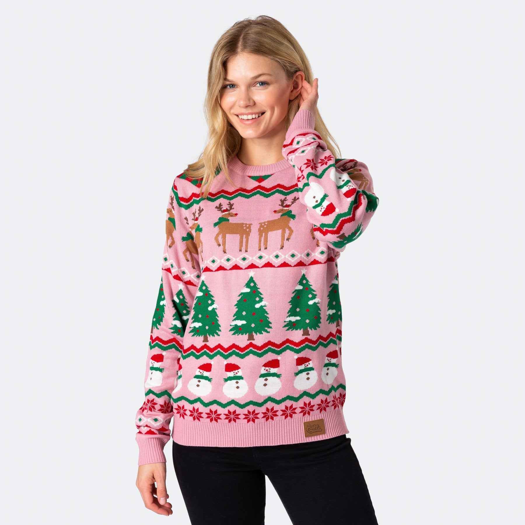 Billede af Grim Pink Julesweater Dame