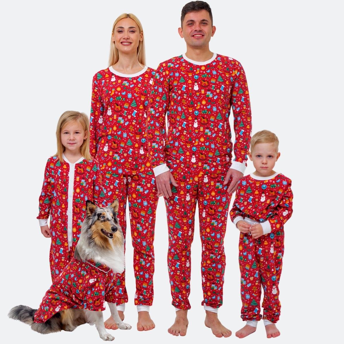 Billede af Julepyjamasser til Hele Familien - Juledrøm Rød