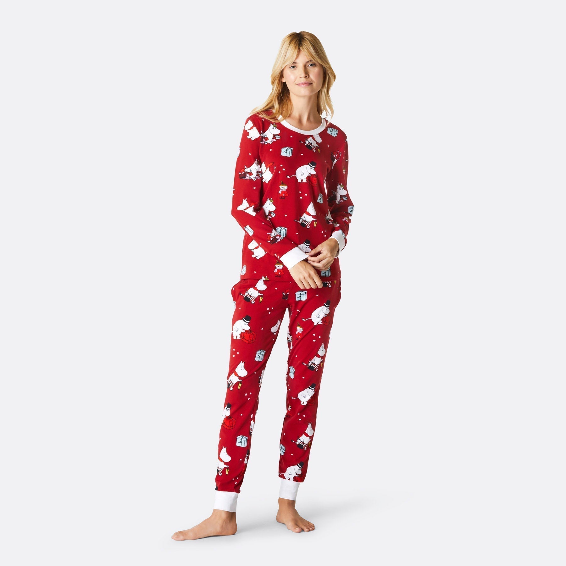 Billede af Mumi Rød Julepyjamas Dame