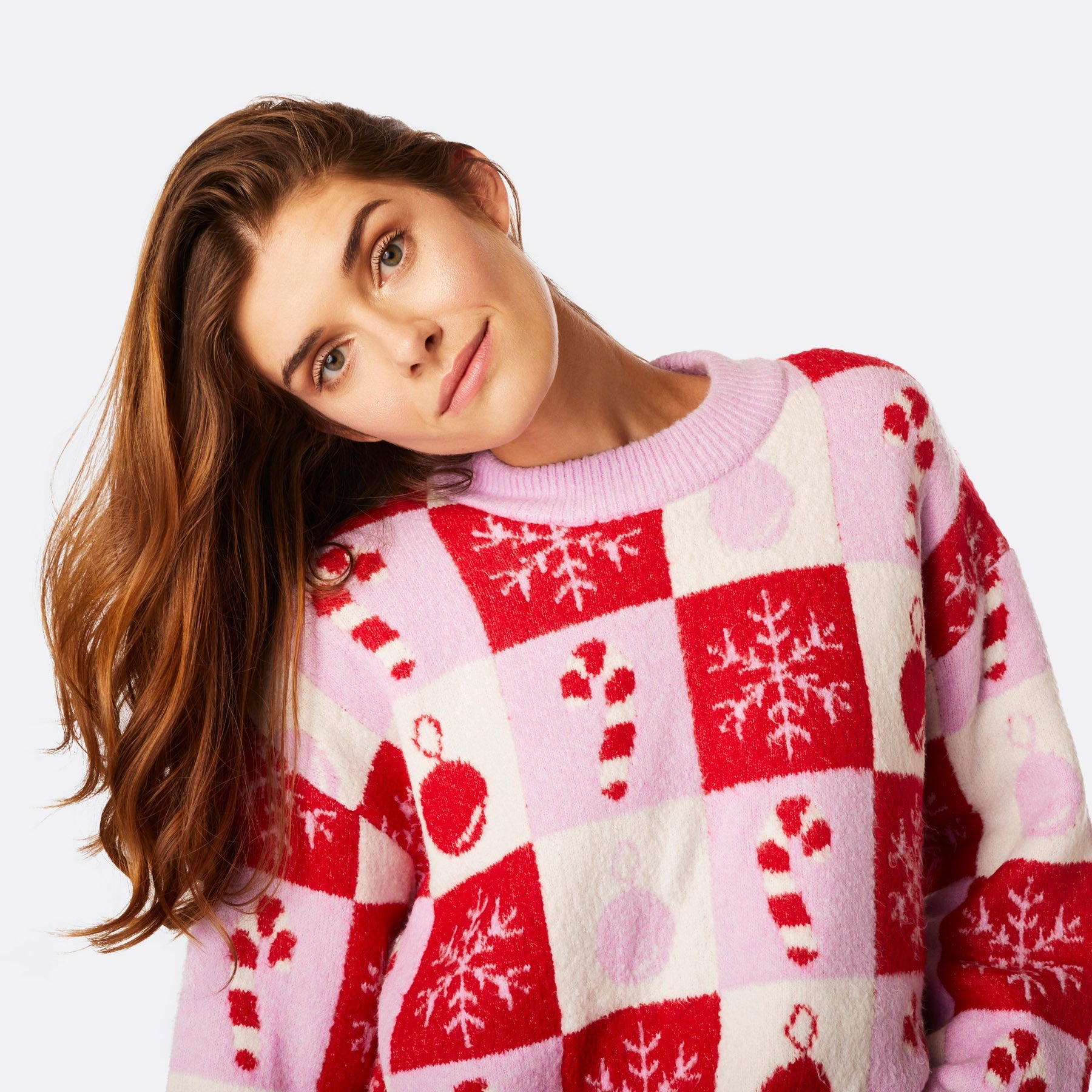 Se Firkantet Oversized Julesweater Dame hos SillySanta