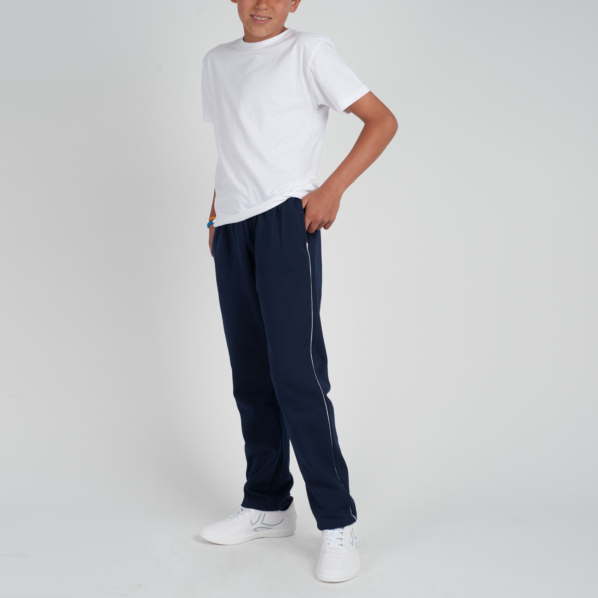 Pantalón Chándal Azul Lateral Blanca | Uniforme escolar – TodoParaelCole
