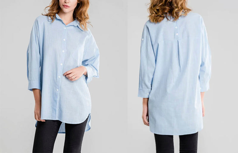 Oversized linen shirt, versatile and timeless for any occasion