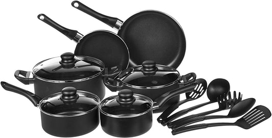 Gibson Home Kitchen In A Box 83-Piece Combo Set, Black 