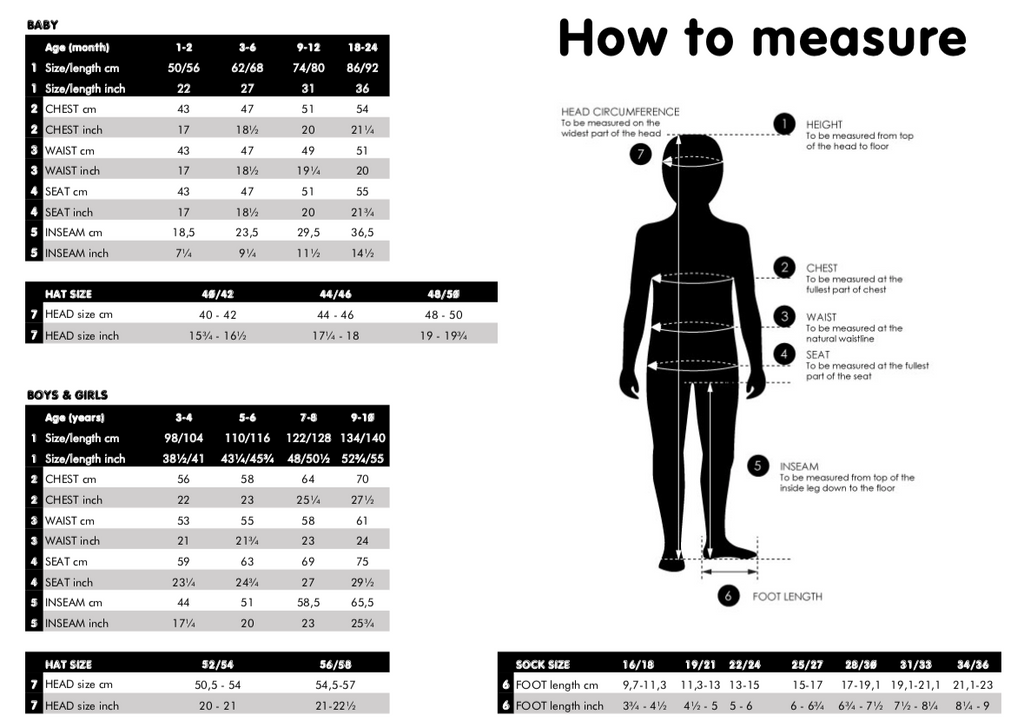 Maxomorra size chart – The Thrifty Stork