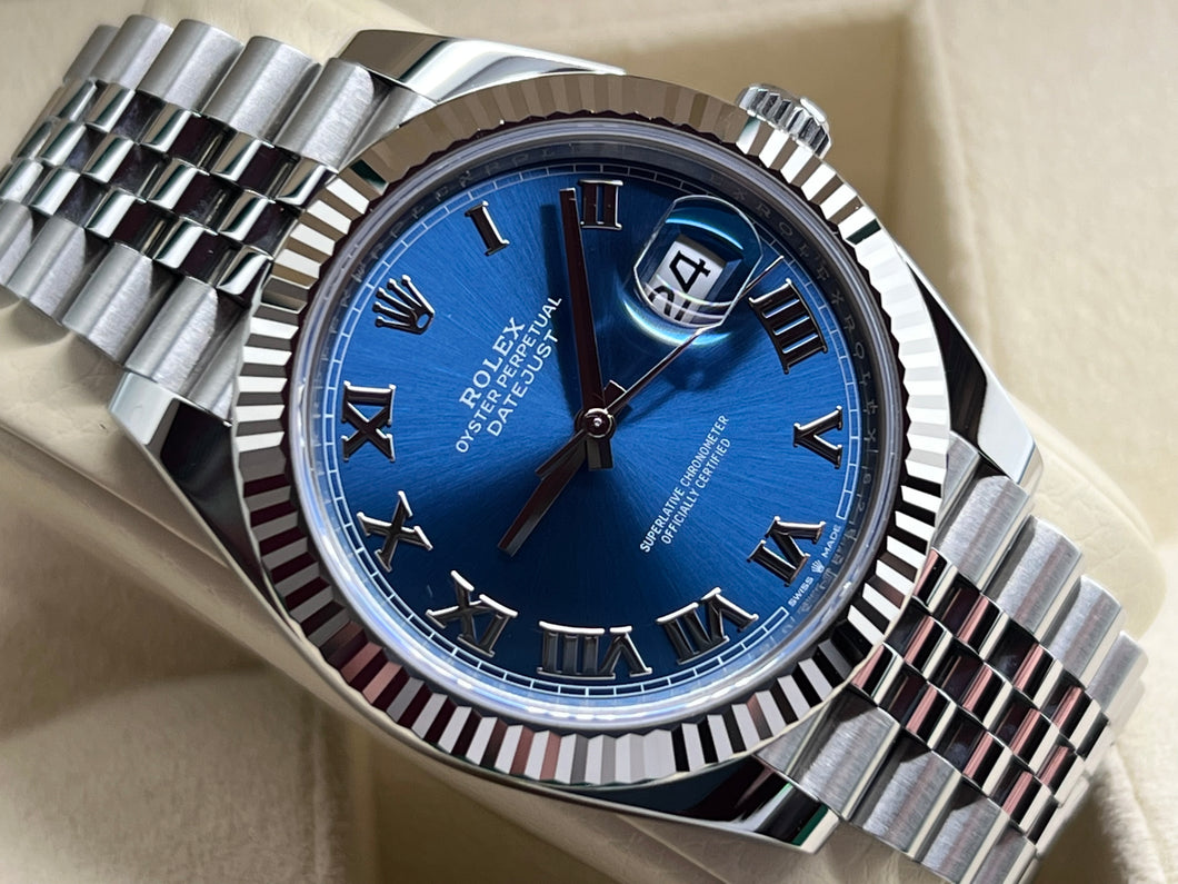 rolex datejust 41 blue face