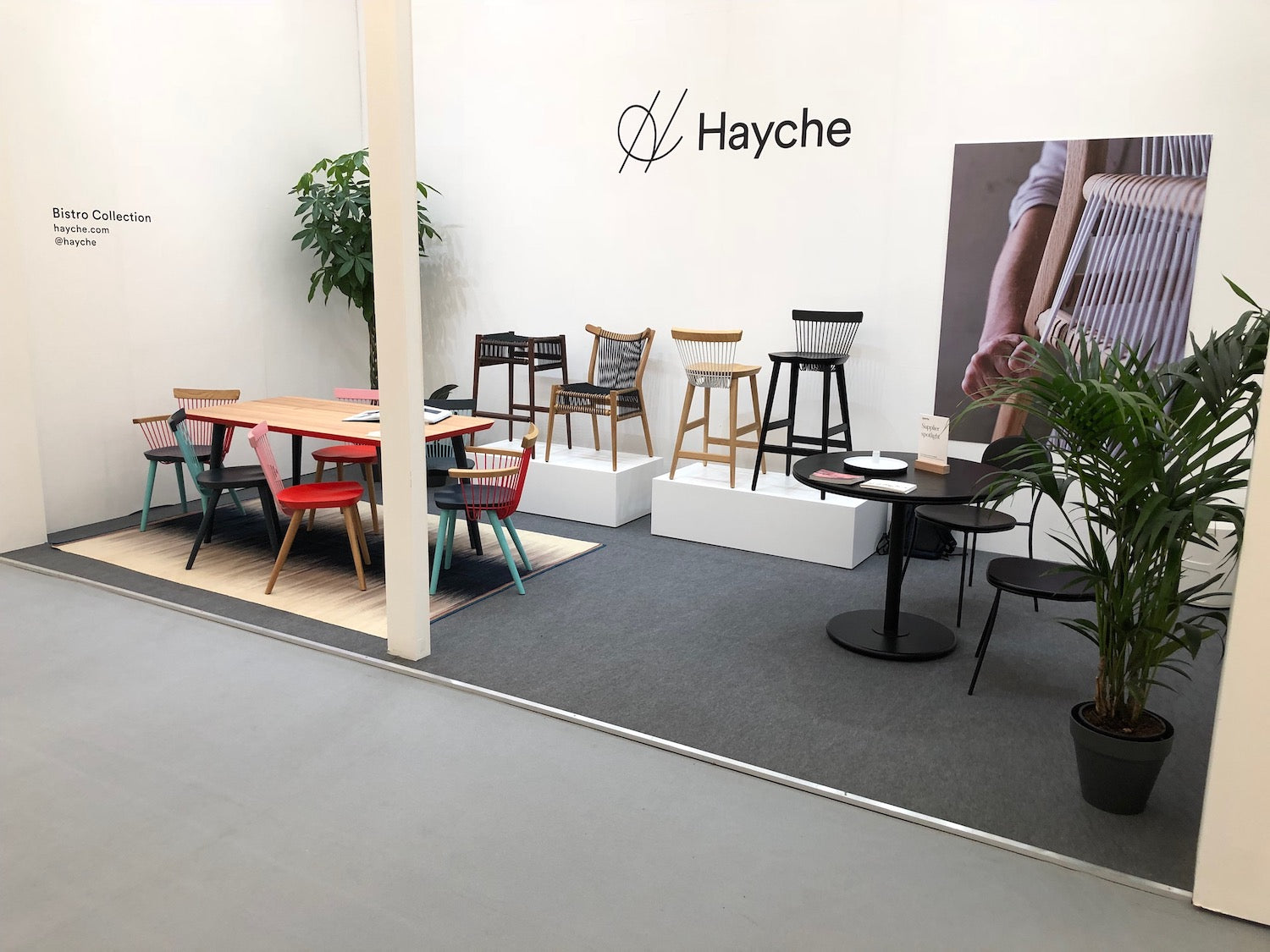 Hayche.com, Contract Furniture, H Furniture, Decorex 2018, Syon Park, WW Colour Armchair CS3, Loom Chair, WW Bar STool