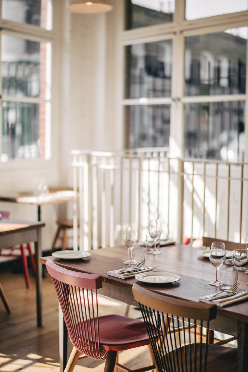 WW Chair - Brawn Restaurant - East London - Multi-Coloured Dining Chairs