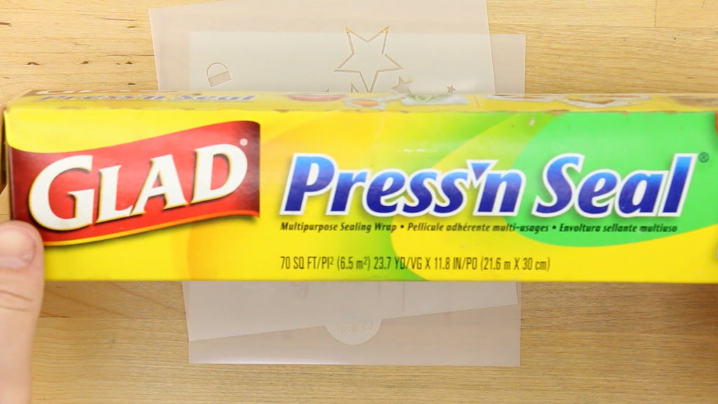 Use Glad Press'n Seal to mask off more intricate designs