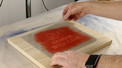 Peel away adhesive-backed stencil