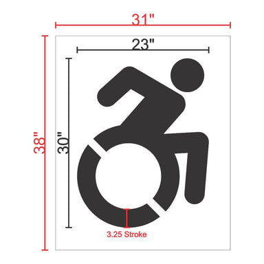 Stencil Ease 36 in. Two Part Handicap Stencil CC0111A36 - The Home Depot