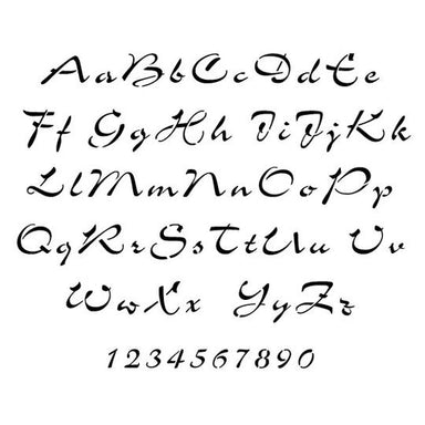 Script Cursive Custom Stencils - Stencil Letters Org