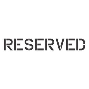 Reserved Parking Stencil