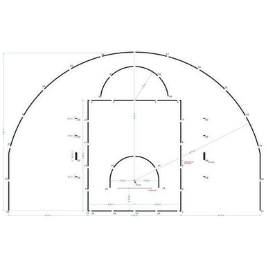 FIBA European Basketball Court Stencil