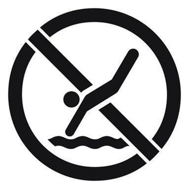 No Diving Recreational Guide Symbol Stencils