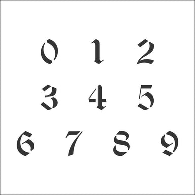 Number stencil set for craft painting fonts