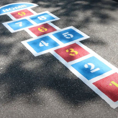 Four Square Playground Stencil