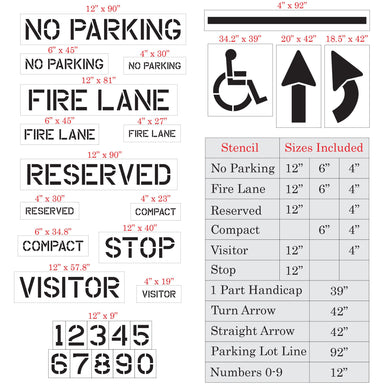 Parking Lot Line Stencil, install and maintain parking lot lines