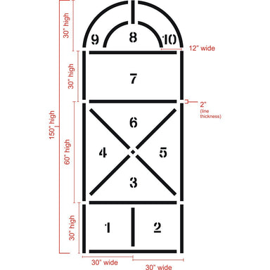 Jukebox Hopscotch Stencil