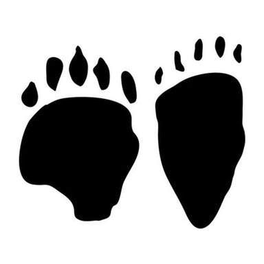 Wild Cat Paw Print Silhouette Stencil