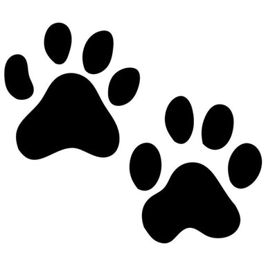 Wild Cat Paw Print Silhouette Stencil