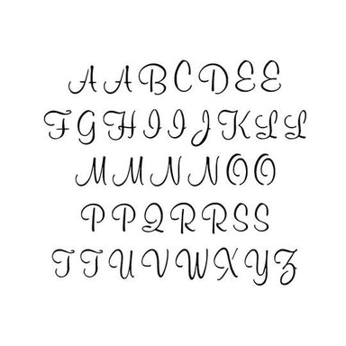SIMPLY SCRIPT Alphabet Stencil 1 Inch Fancy Italic Font Set Letters Sheet  S582