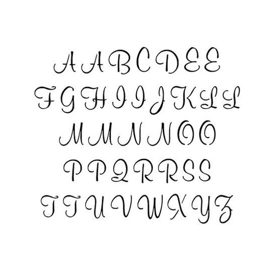 Simple Script Letter and Number Stencil Sets