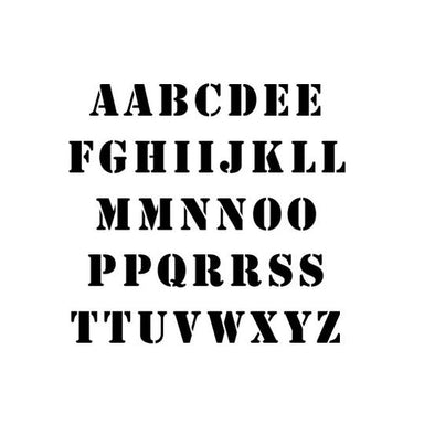 Military Alphabet Stencils - 1/2 inch - 7.5 mil heavy-duty
