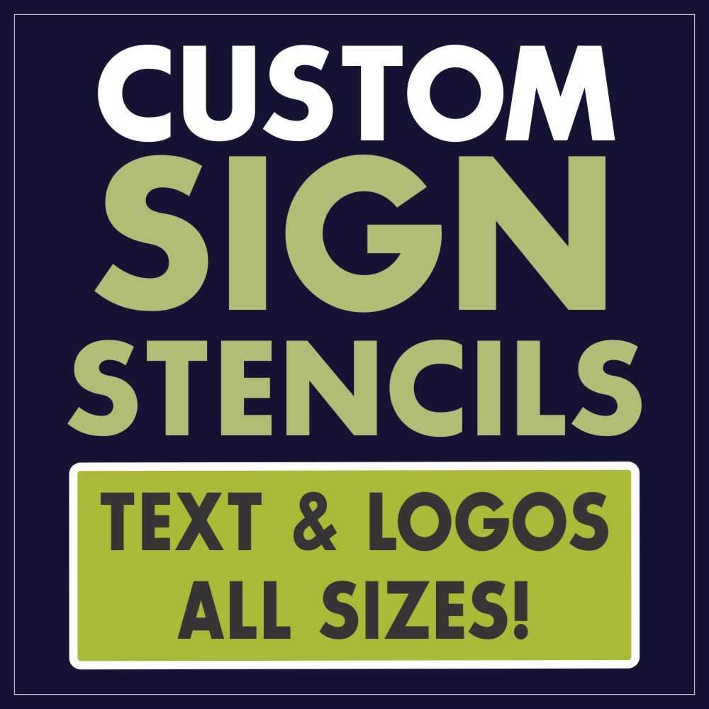 Large Custom Stencils, Enter Your Own Text Stencil, Custom Stencil for Spray  Painting