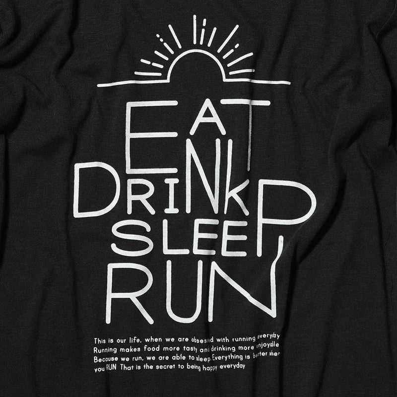 Eat Drink Sleep Run Sunrise Tee Black Runtrip Store