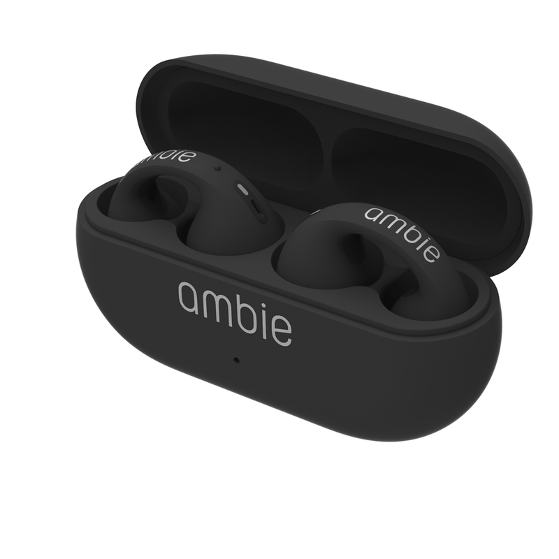 ambie sound earcuffs （アンビー サウンド イヤカフ） AM-TW01/BLACK/耳をふさがないながら聴き/完全ワイヤ｜イヤホンマイク、ヘッドセット 