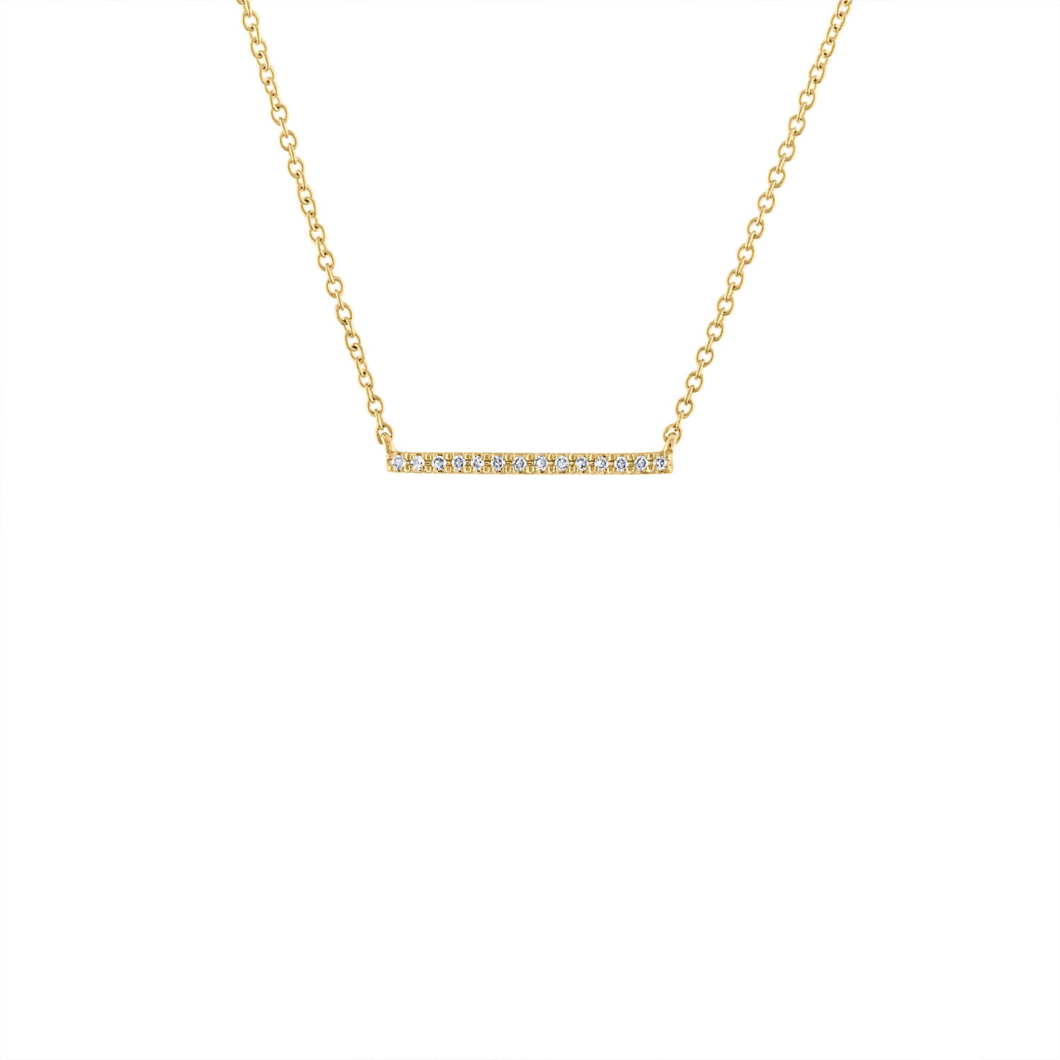 thin gold necklace with pendant