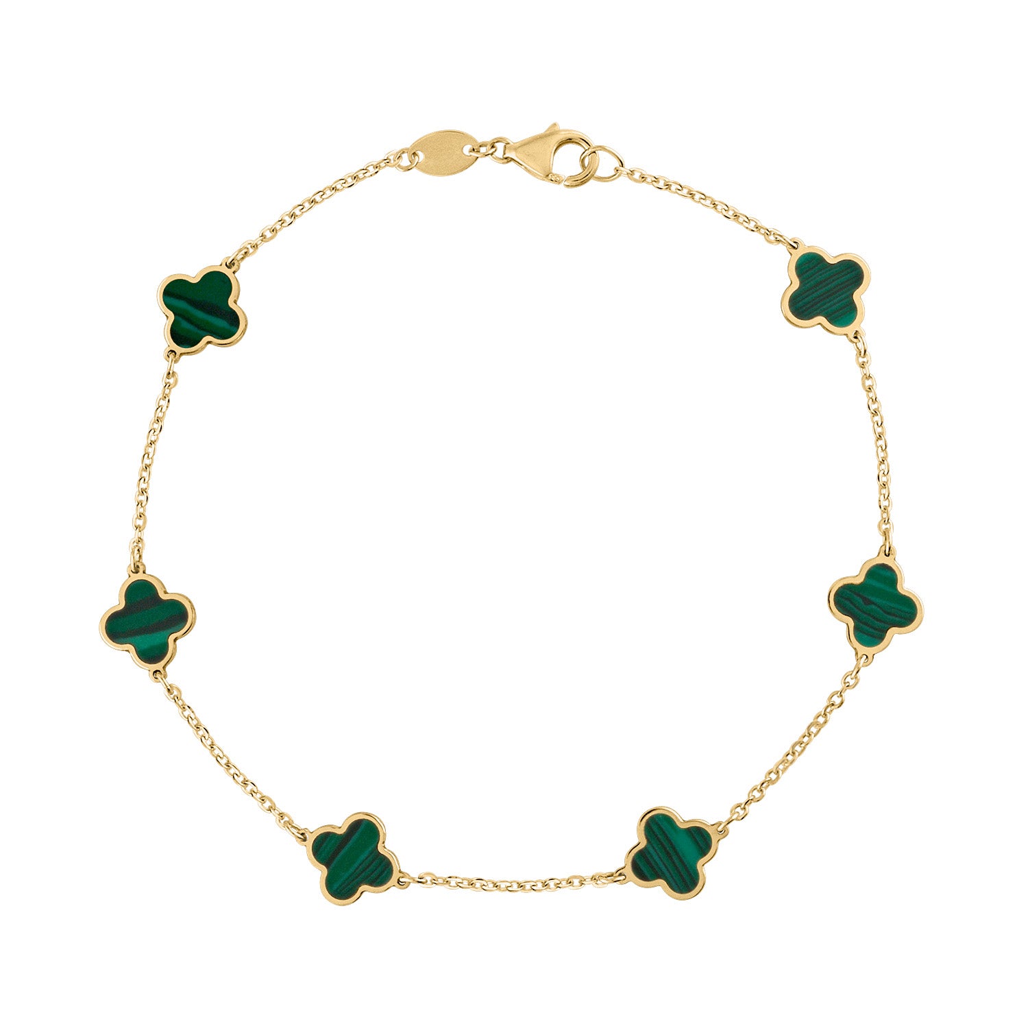 14KT GOLD SMALL CLOVER BRACELET